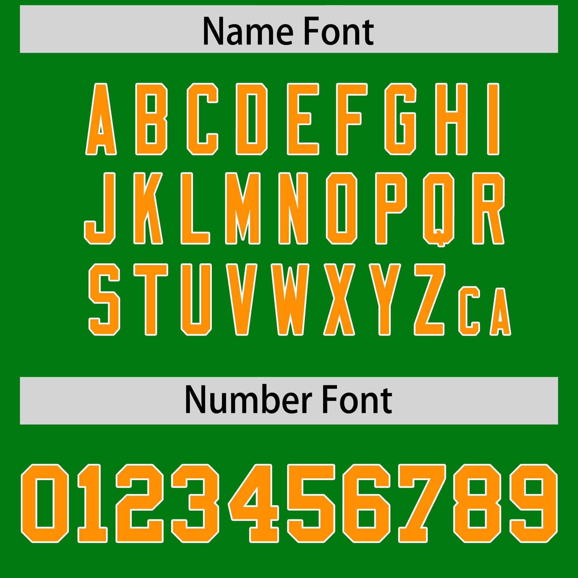 Custom Flag Football Jersey | Kelly Green Gold Orange Color Block For Youth & Men | Add Name, Number & Logo | KXKSHOP