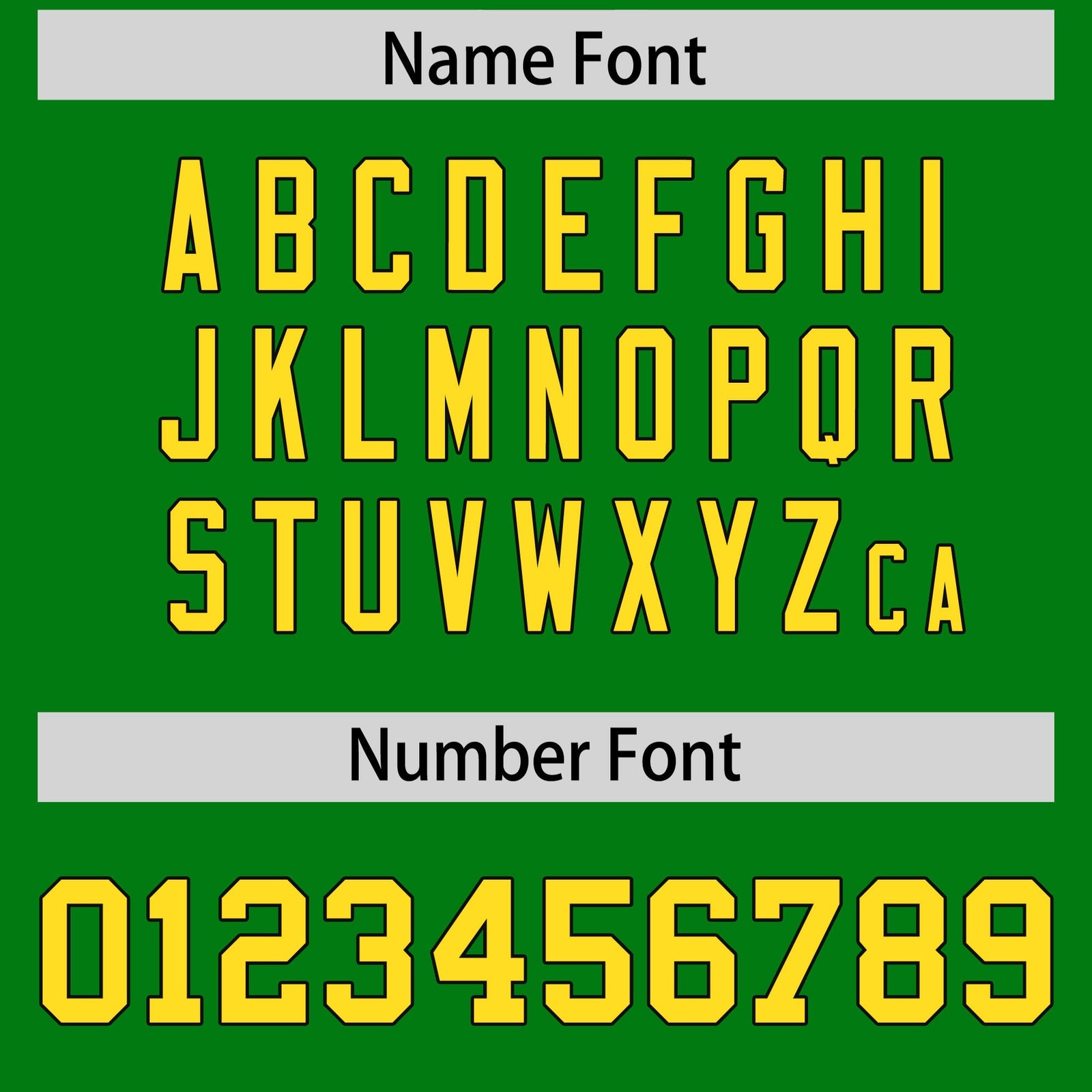 Custom Flag Football Jersey | Kelly Green Gold Color Block For Youth & Men | Add Name, Number & Logo | KXKSHOP