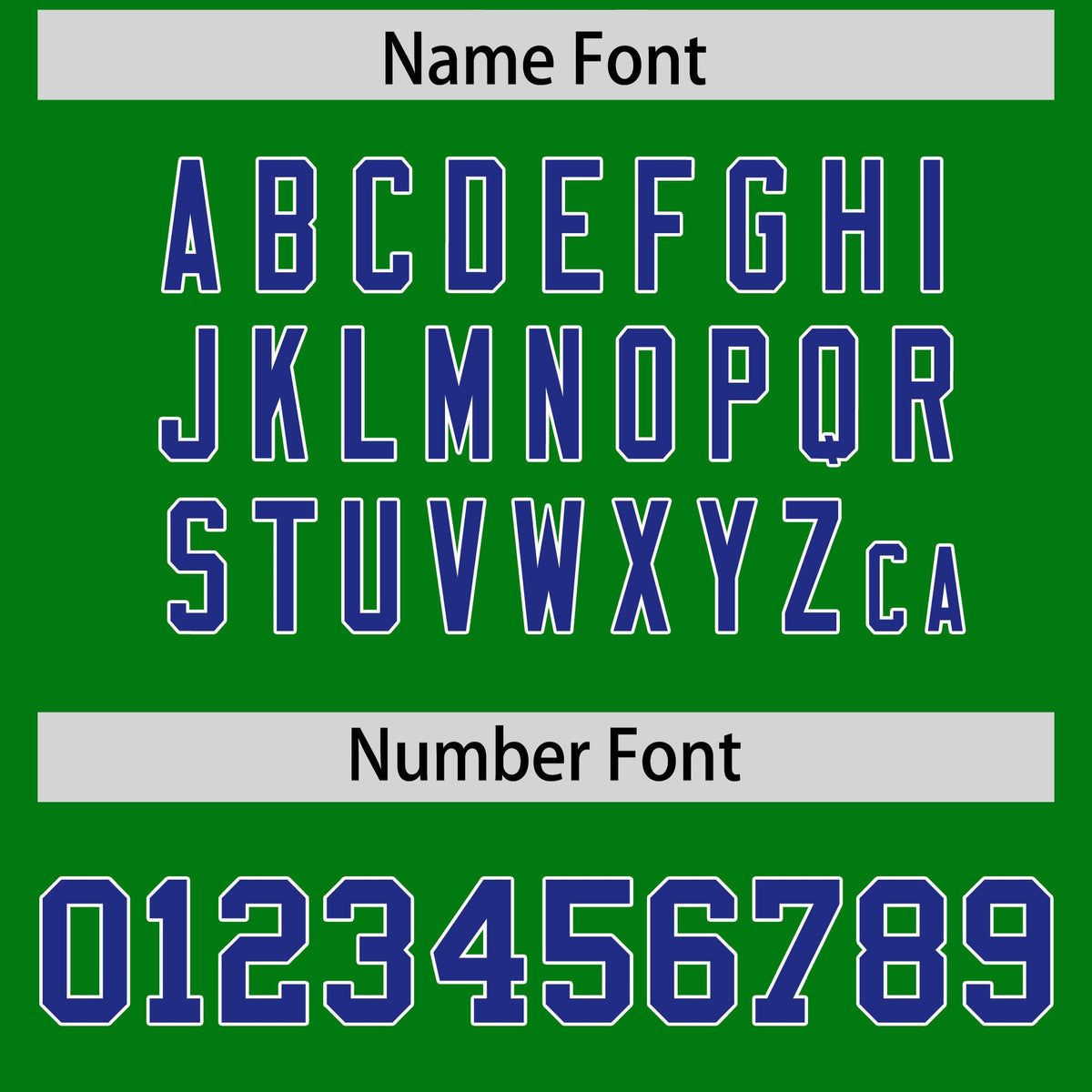 Custom Flag Football Jersey | Kelly Green Royal Color Block For Youth &amp; Men | Add Name, Number &amp; Logo | KXKSHOP