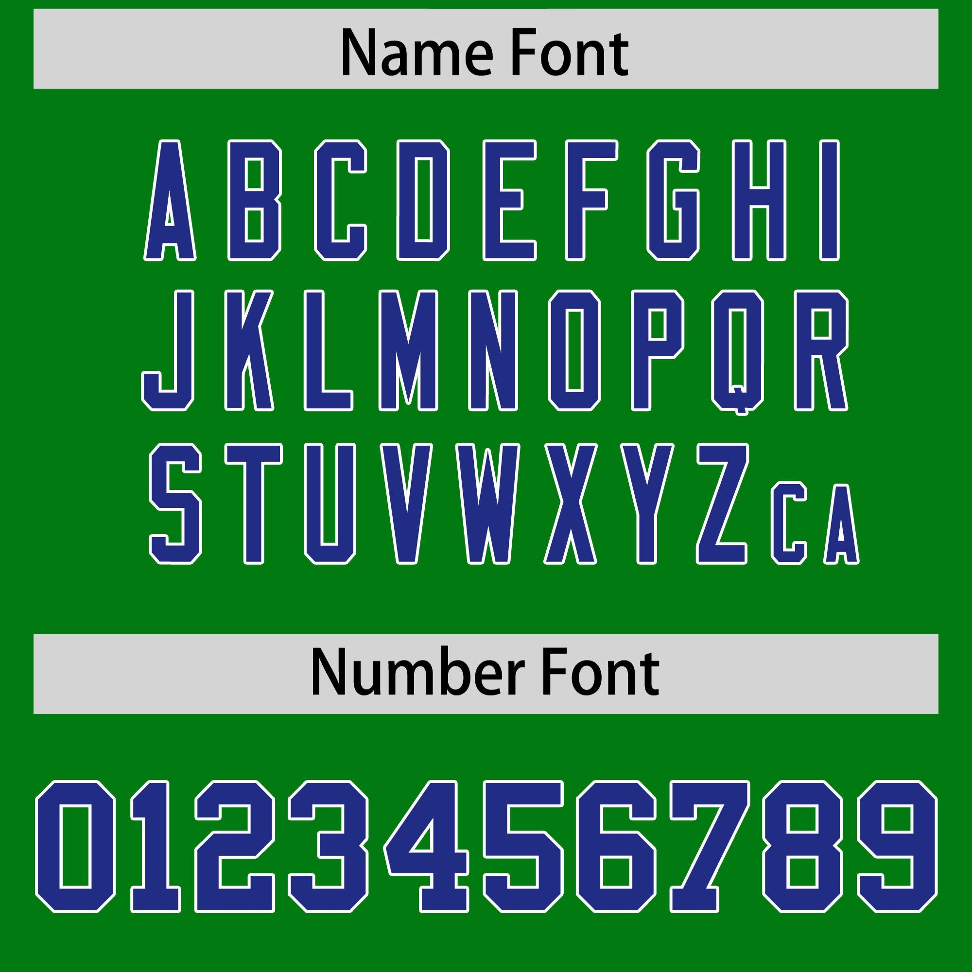 Custom Flag Football Jersey | Kelly Green Royal Color Block For Youth & Men | Add Name, Number & Logo | KXKSHOP