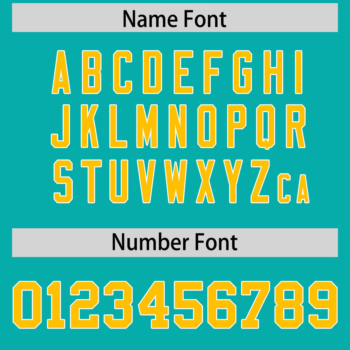 Custom Flag Football Jersey | Aqua Gold Color Block For Youth &amp; Men | Add Name, Number &amp; Logo | KXKSHOP