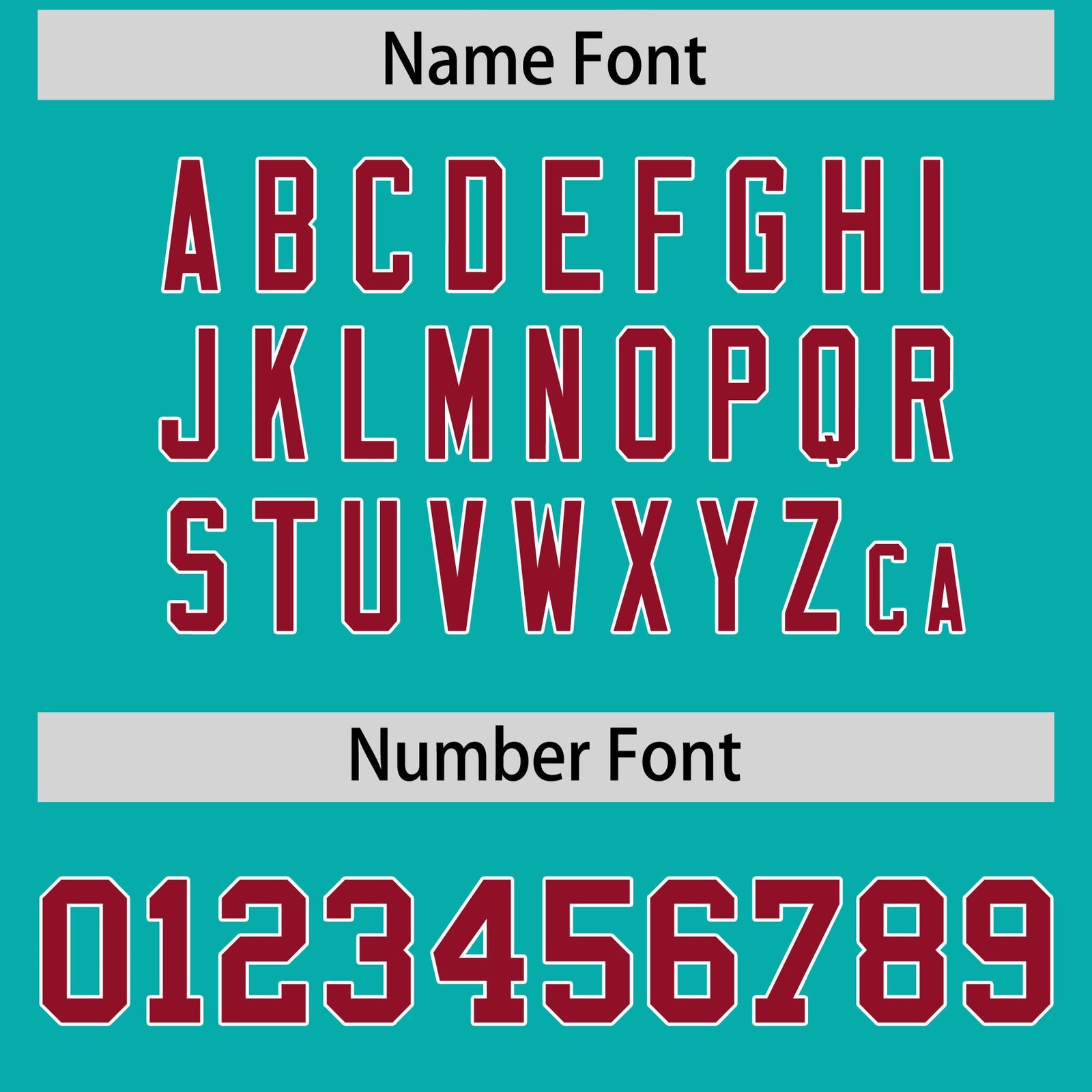 Custom Flag Football Jersey | Aqua Cardinal Color Block For Youth & Men | Add Name, Number & Logo | KXKSHOP