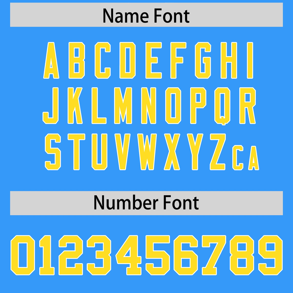 Custom Flag Football Jersey | Powder Blue Gold Color Block For Youth &amp; Men | Add Name, Number &amp; Logo | KXKSHOP