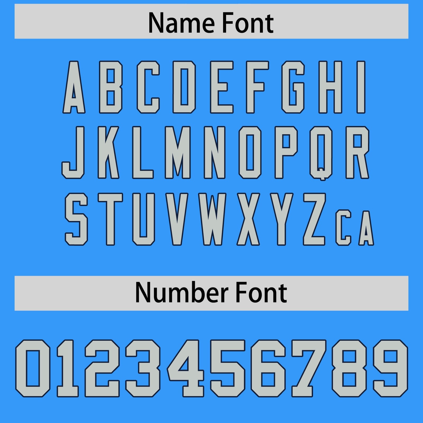 Custom Flag Football Jersey | Powder Blue Gray Color Block For Youth & Men | Add Name, Number & Logo | KXKSHOP