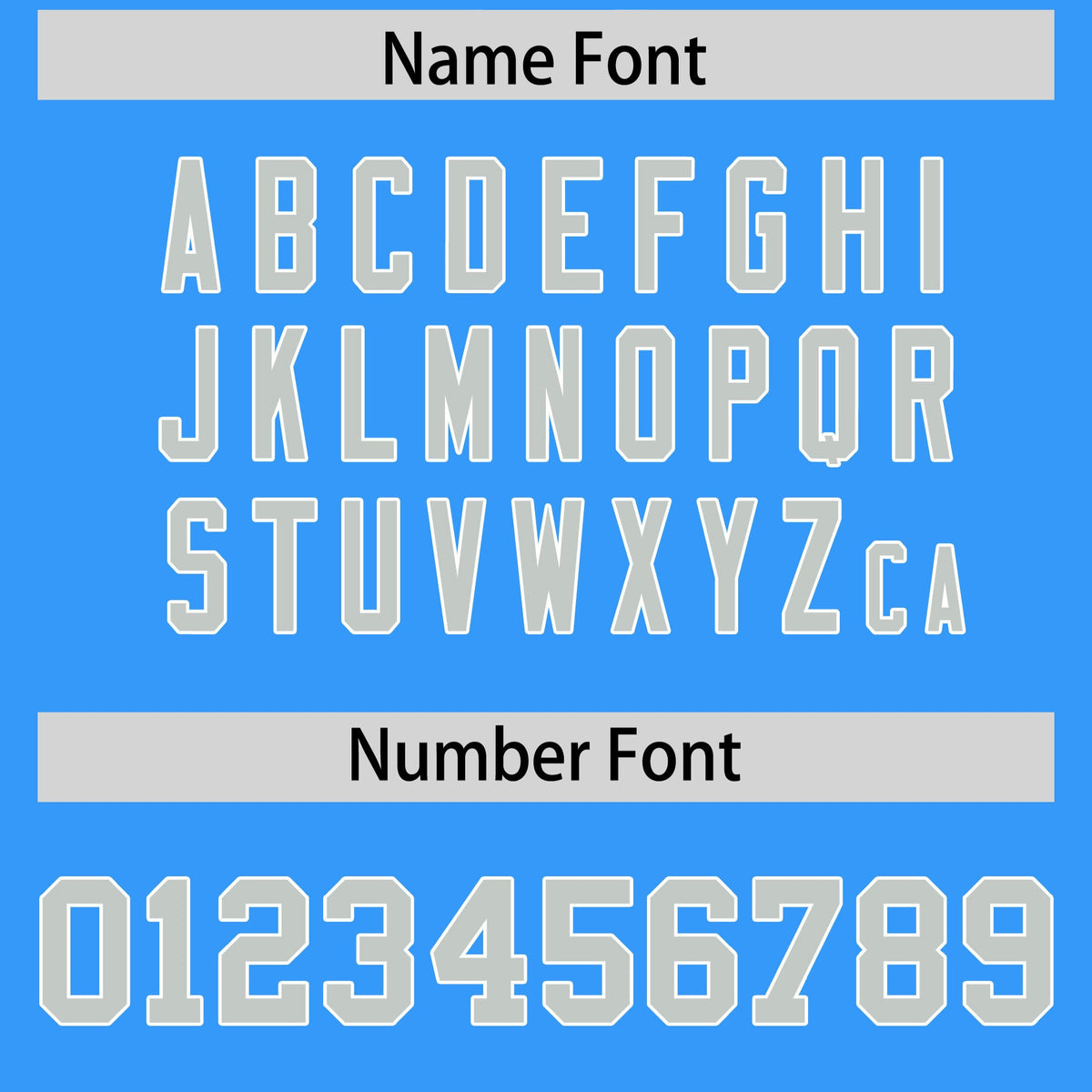 Custom Flag Football Jersey | Powder Blue Gray Color Block For Youth &amp; Men | Add Name, Number &amp; Logo | KXKSHOP