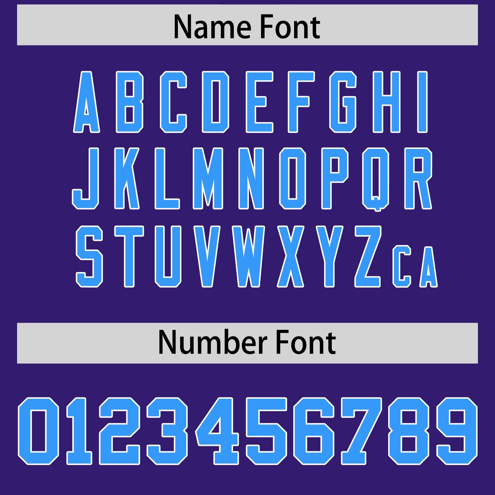 Custom Flag Football Jersey | Purple Light Blue Color Block For Youth & Men | Add Name, Number & Logo | KXKSHOP