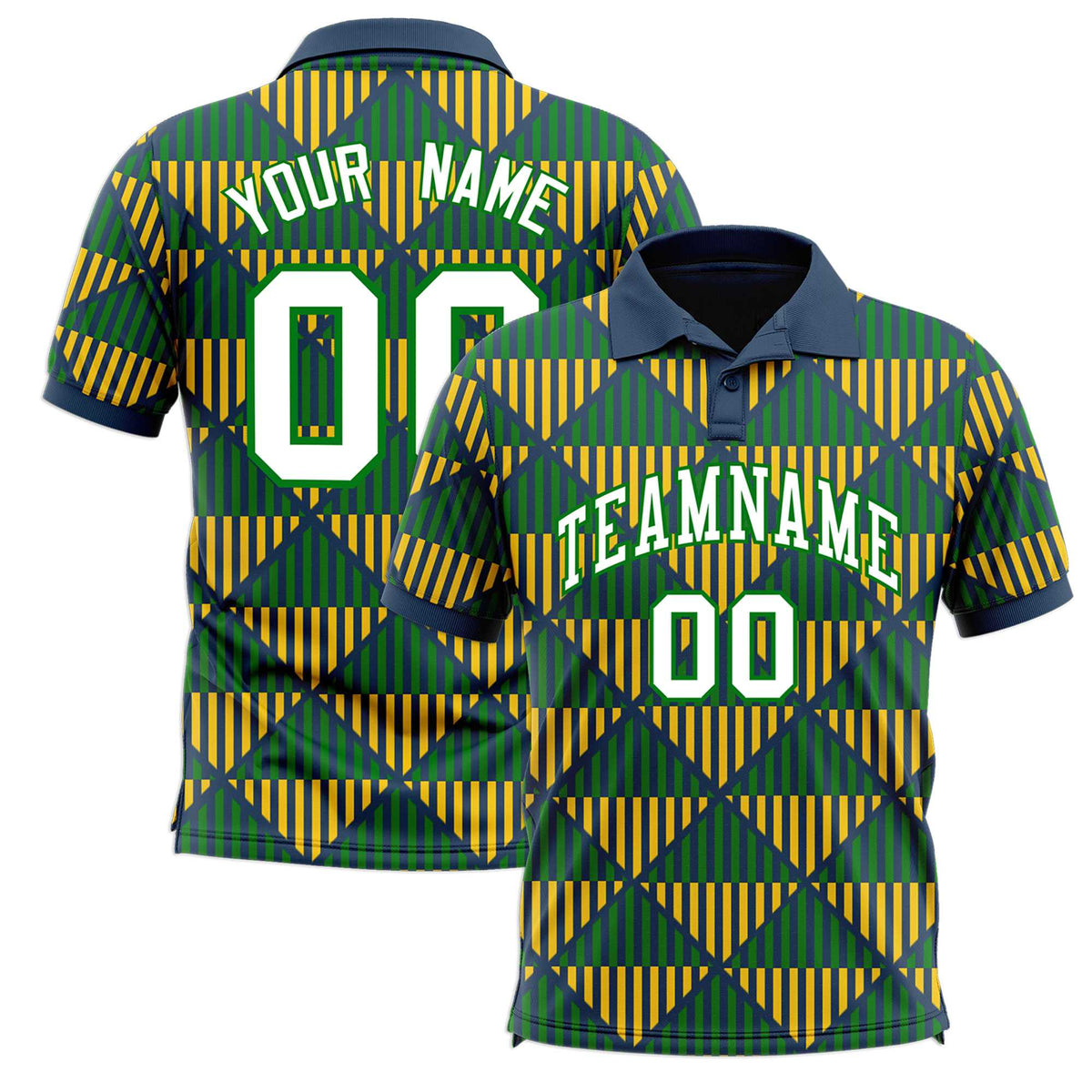 Custom Midnight Blue Lingge Sunshine Polo Shirts