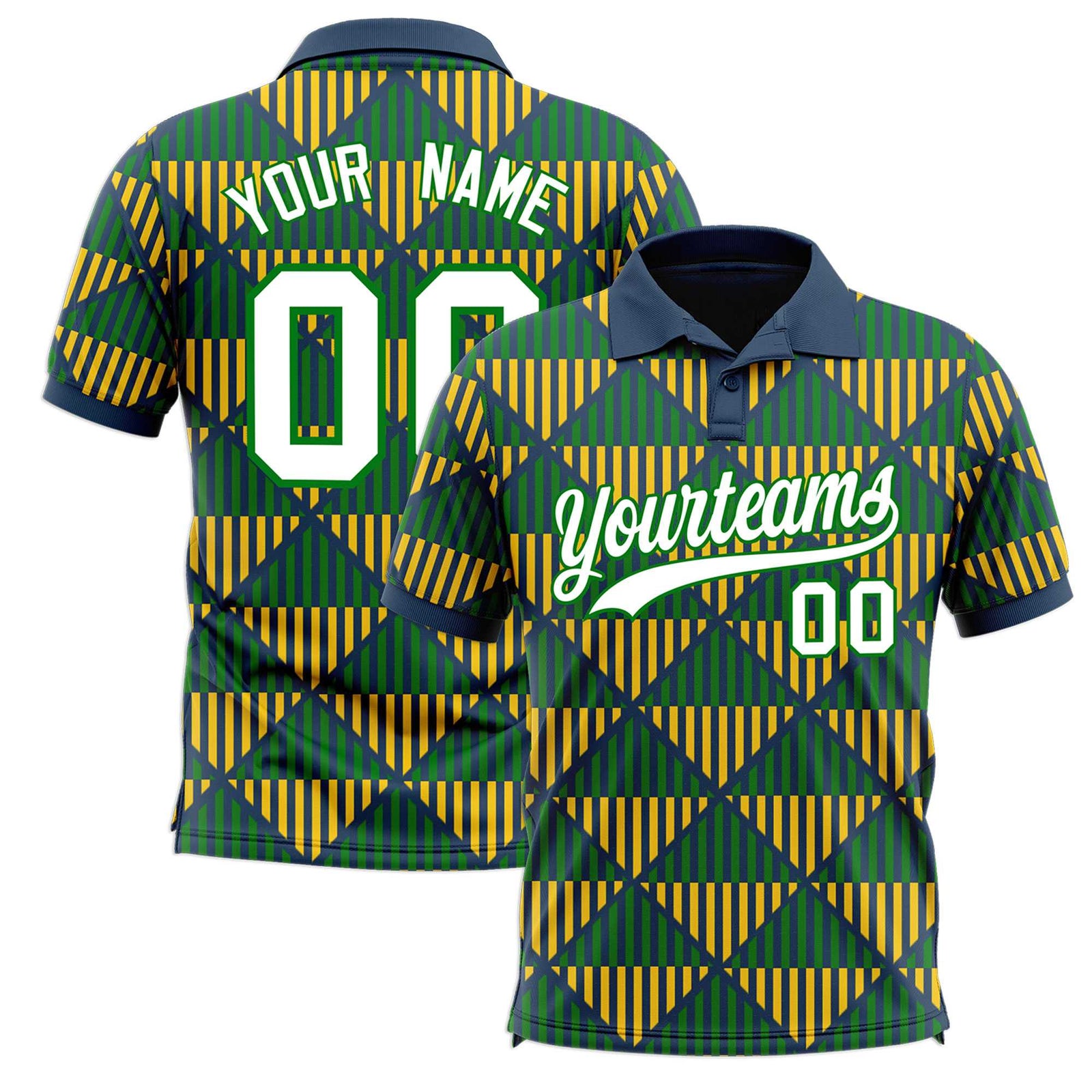 Custom Midnight Blue Lingge Sunshine Polo Shirts