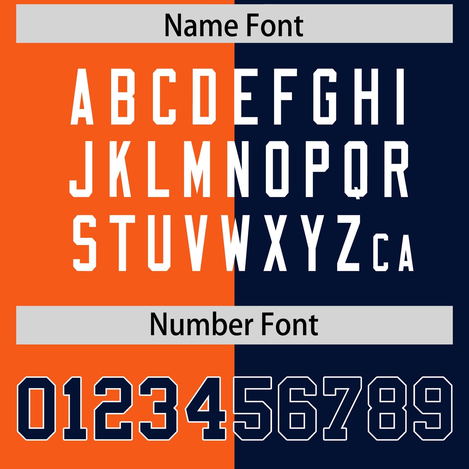 Custom Navy Orange Four Squares Design Performance Polo Shirt