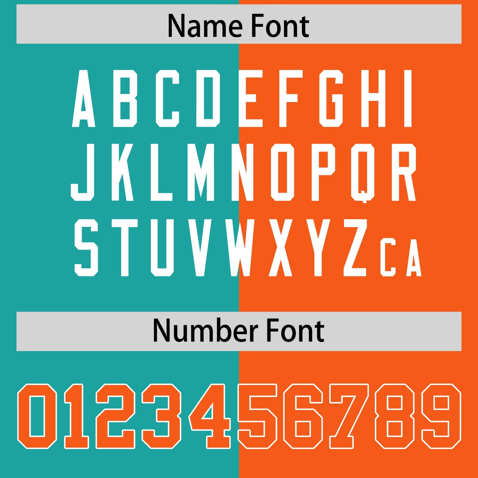 Custom Orange Aqua Four Squares Design Performance Polo Shirt