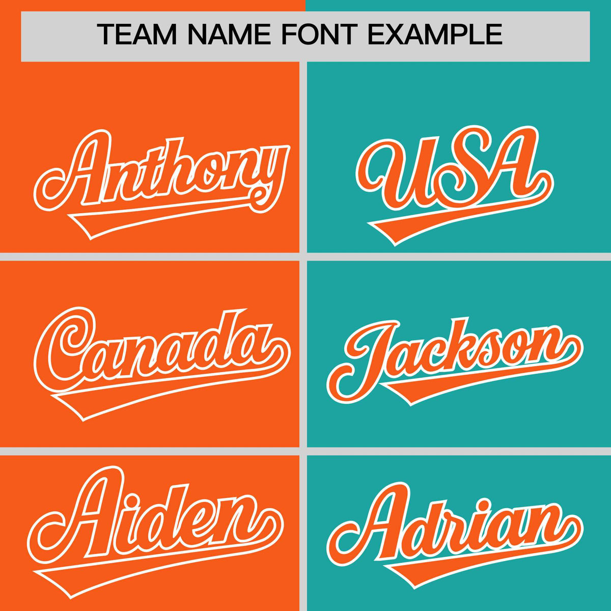 Custom Orange Aqua Four Squares Design Performance Polo Shirt