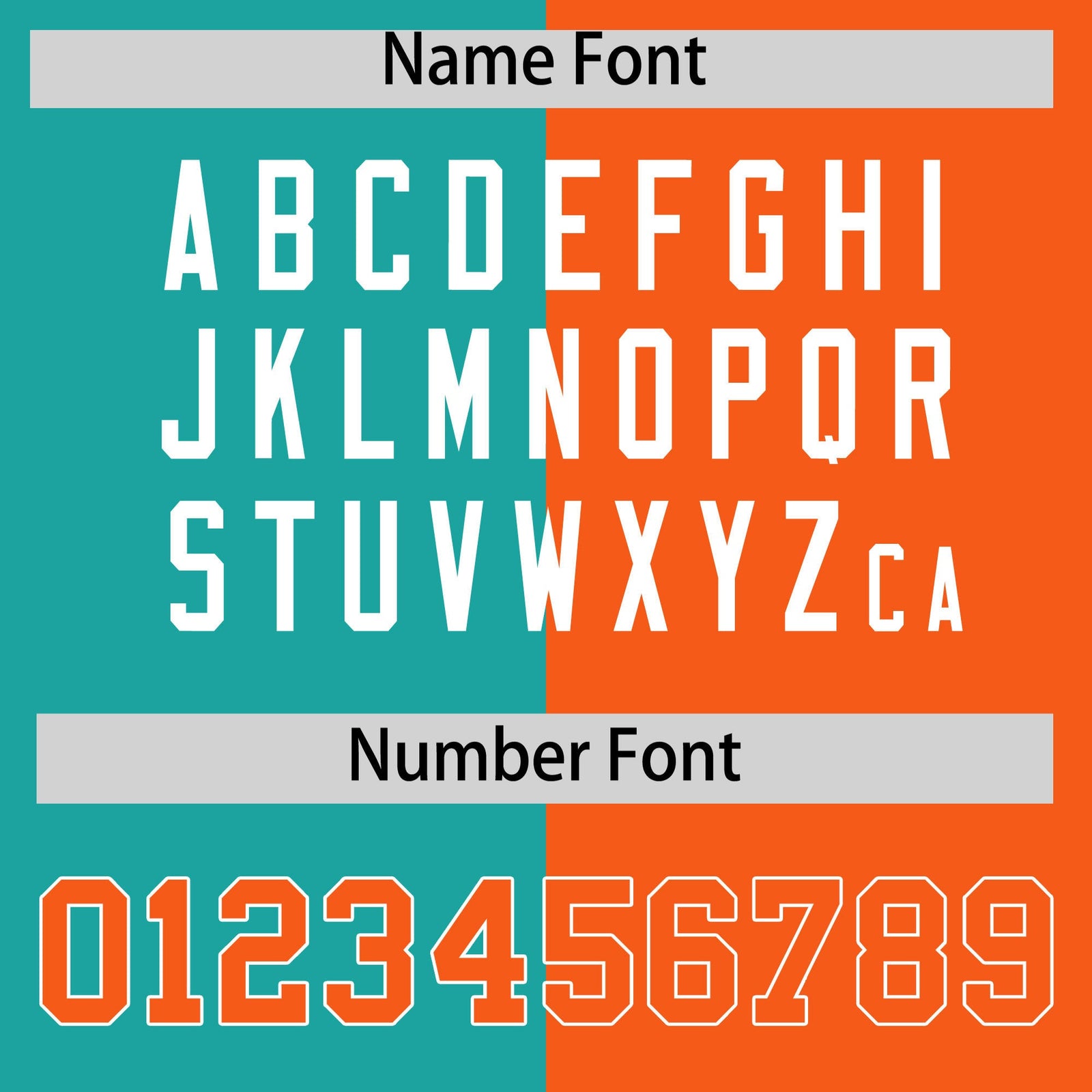 Custom Orange Aqua Four Squares Design Performance Polo Shirt