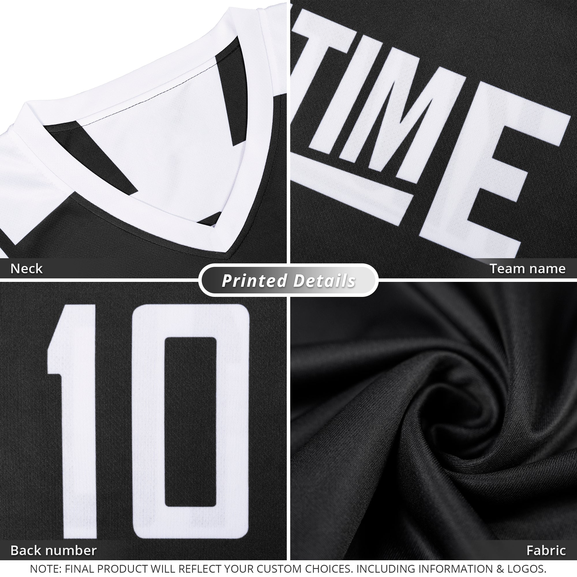 Custom Black White Double Side Sets Design Sportswear Basketball Jersey