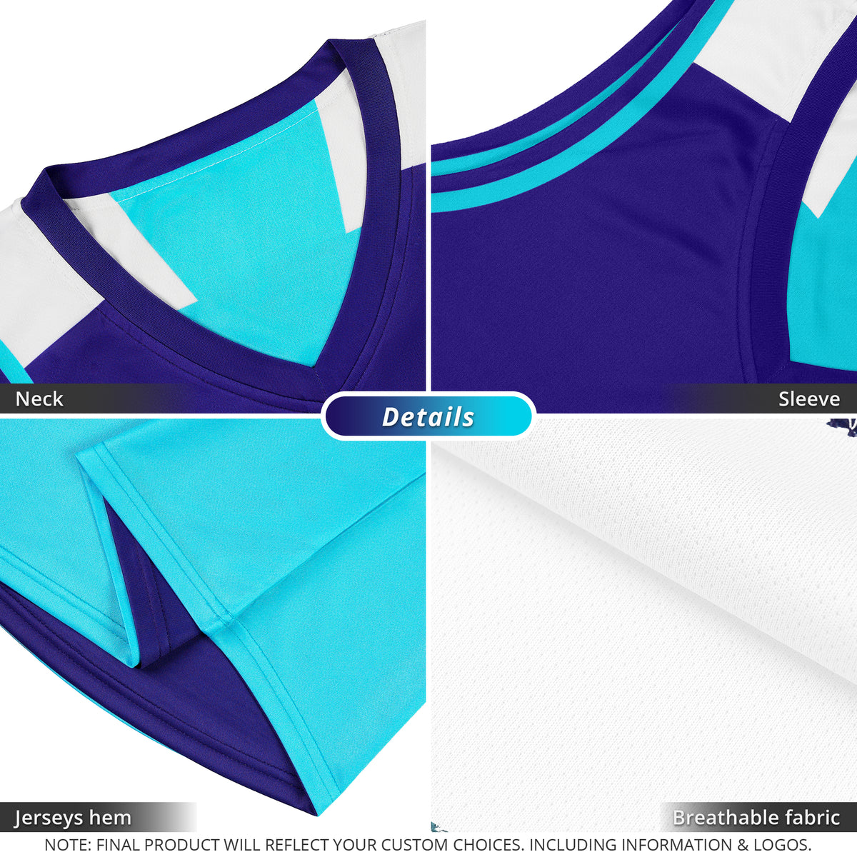 Custom Purple Aqua Double Side Sets Personalized Basketball Jersey