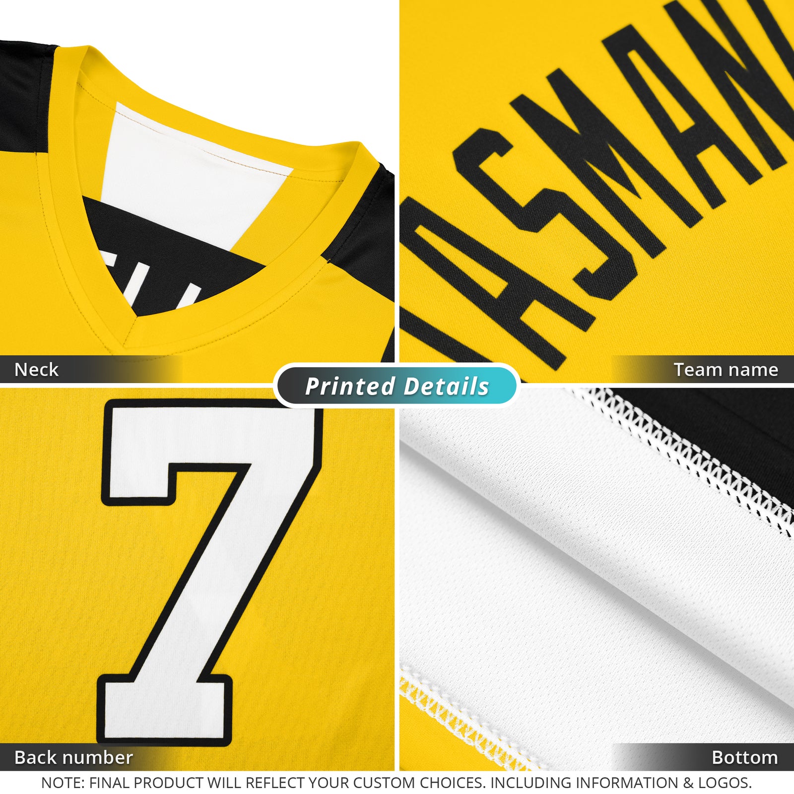 Custom Black Yellow Double Side Sets Design Sportswear Basketball Jersey