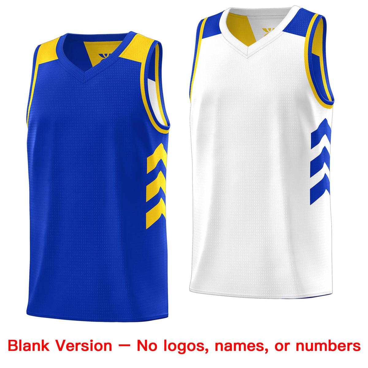 Custom Royal White Reversible Double Side Tops Basketball Jersey