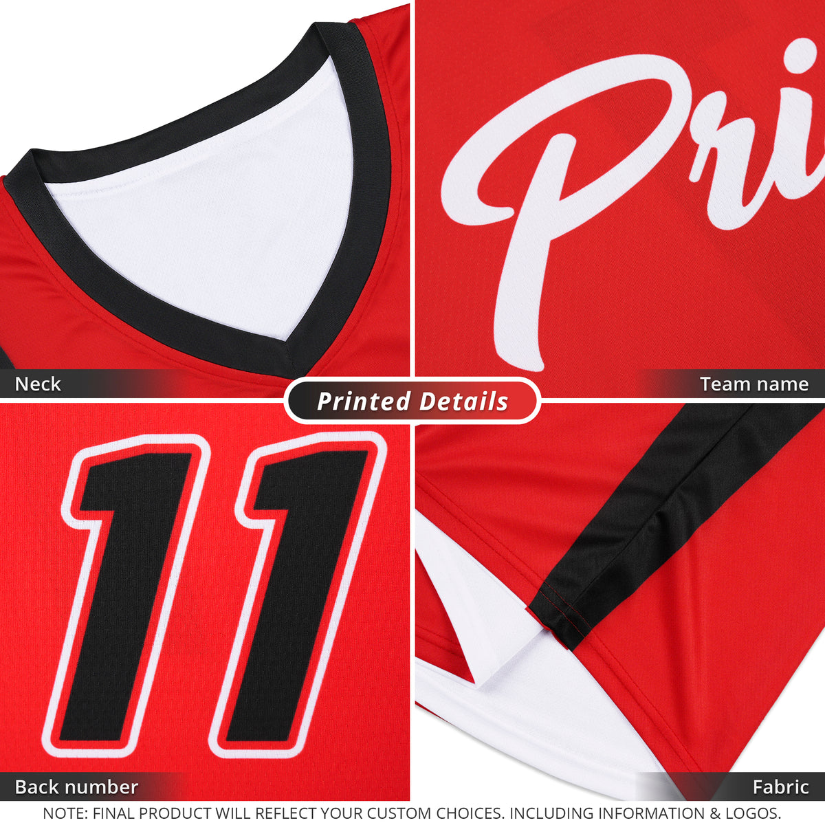 Custom Red Black Classic Tops Basketball Jersey