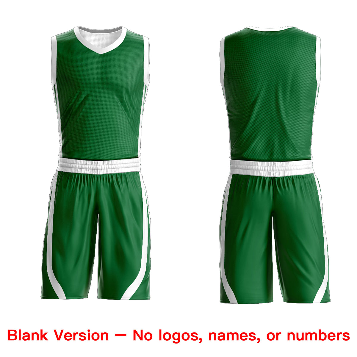Custom Green White Double Side Sets Design Sportswear Basketball Jersey