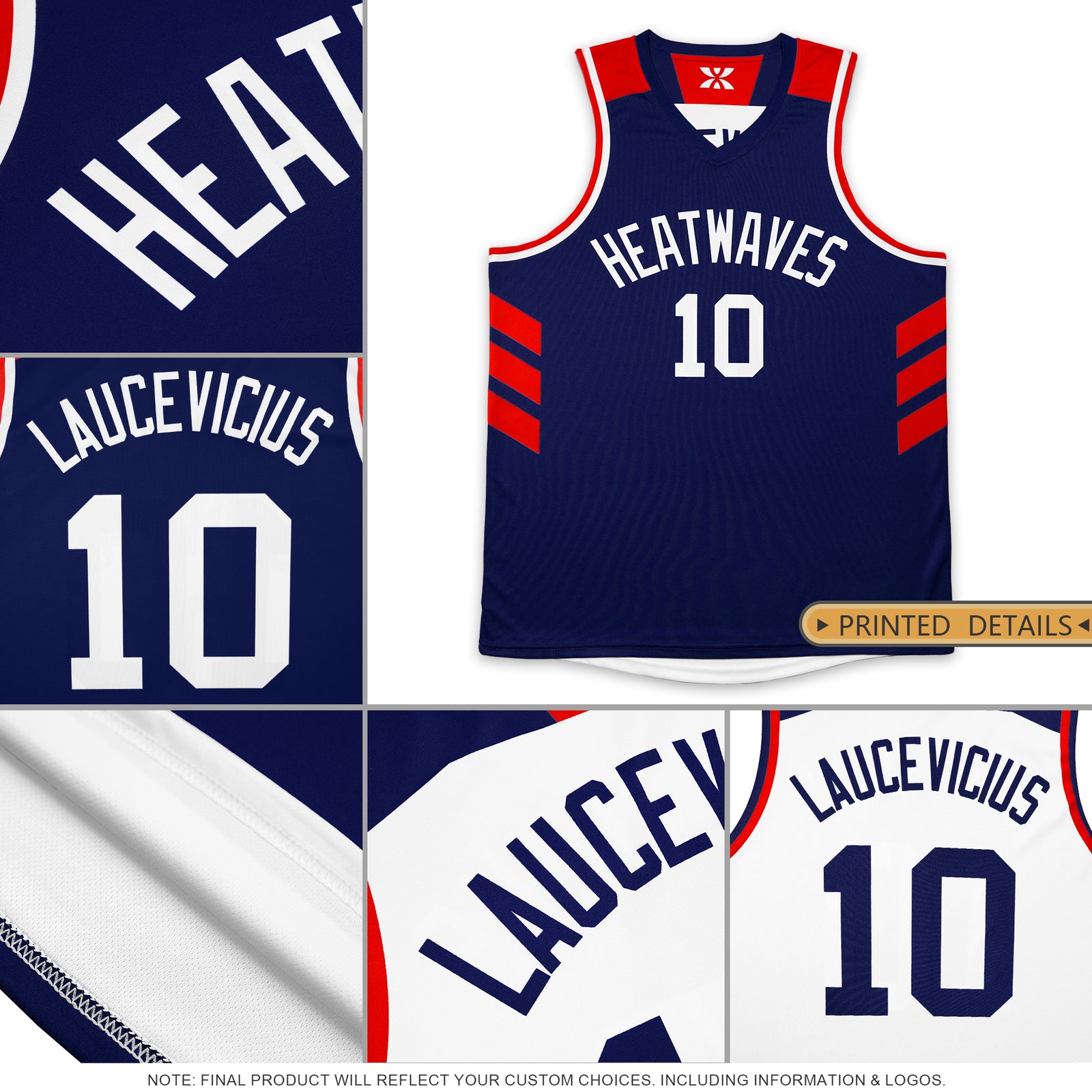 Custom Navy White Reversible Double Side Tops Basketball Jersey