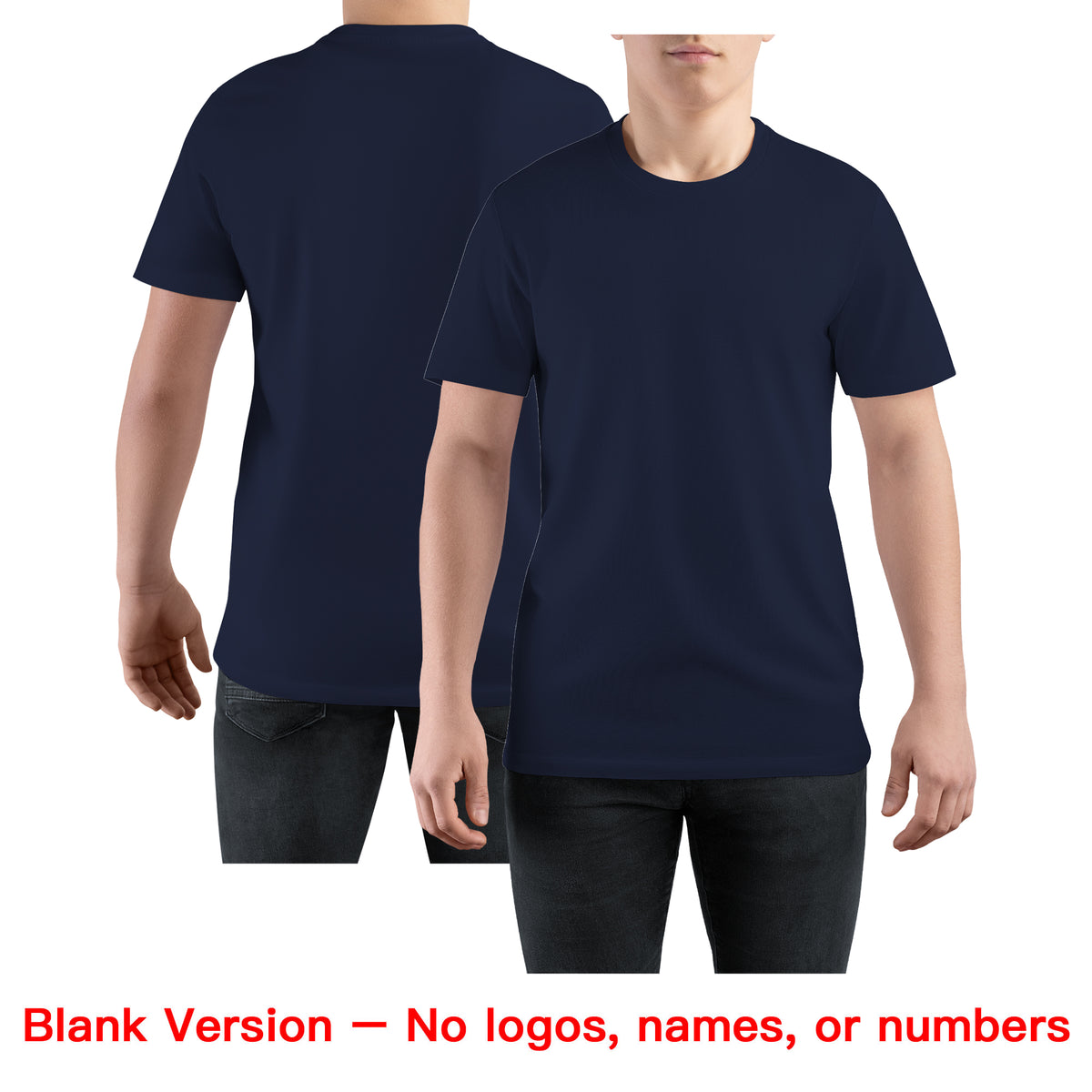 VVHL S10 Custom Navy Navy-White Crew neck T-Shirts