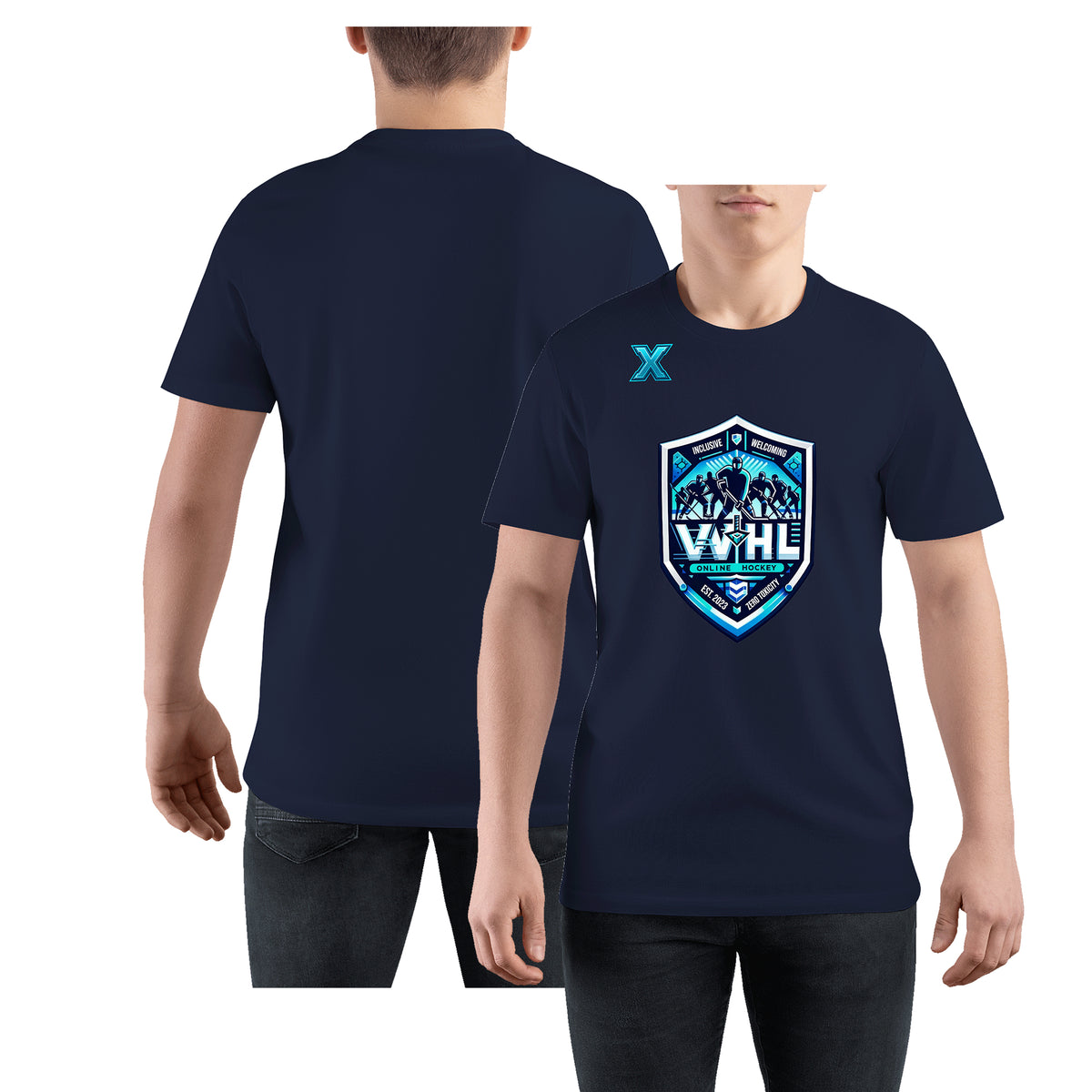 VVHL S10 Custom Navy Navy-White Crew neck T-Shirts