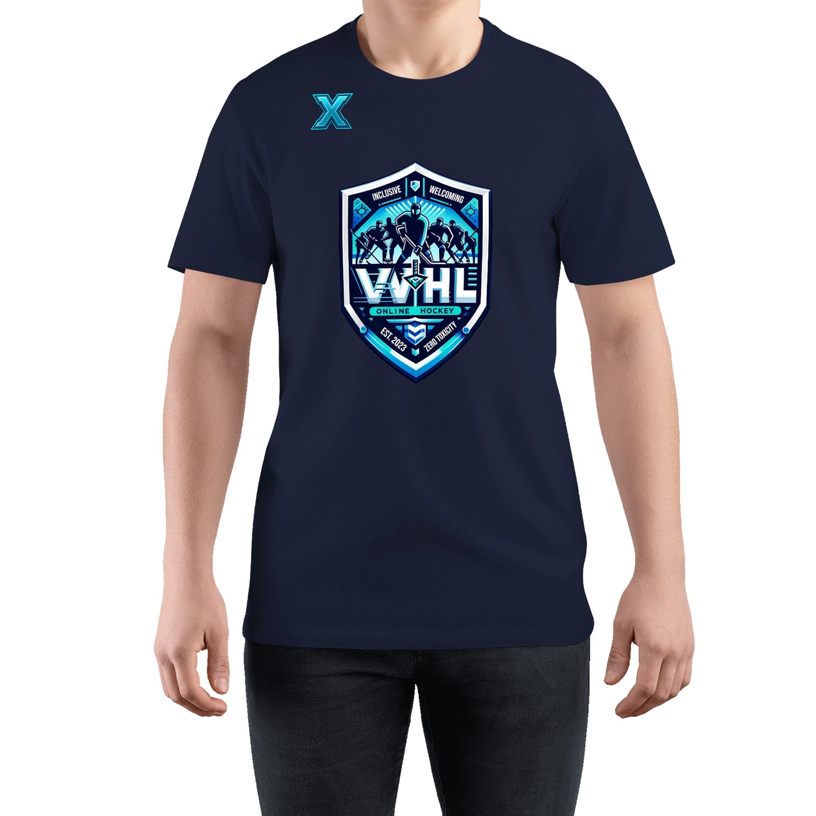 VVHL S10 Custom Navy Navy-White Crew neck T-Shirts