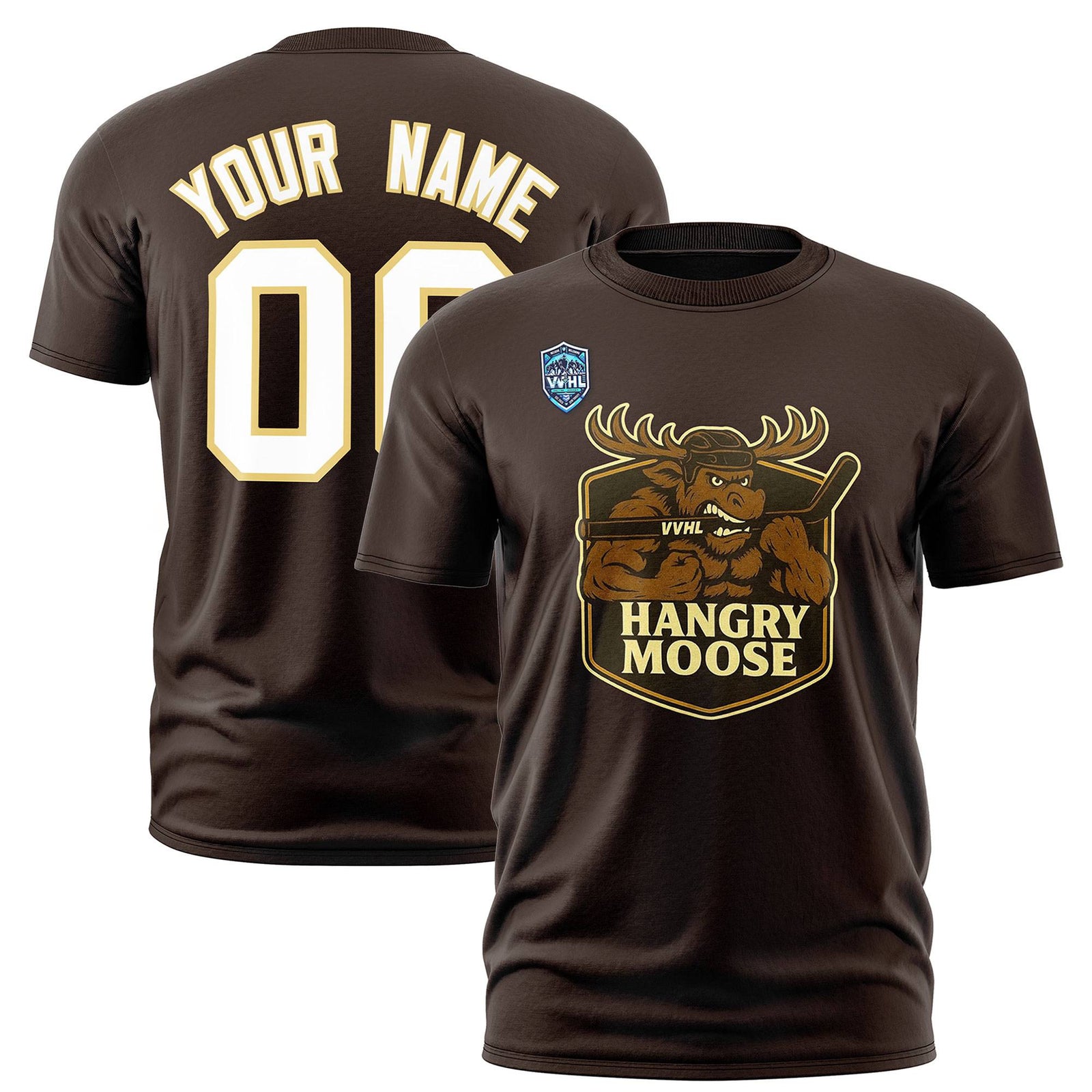 VVHL Brown Khaki-White S7-HANGRY-MOOSE-1 T-Shirt