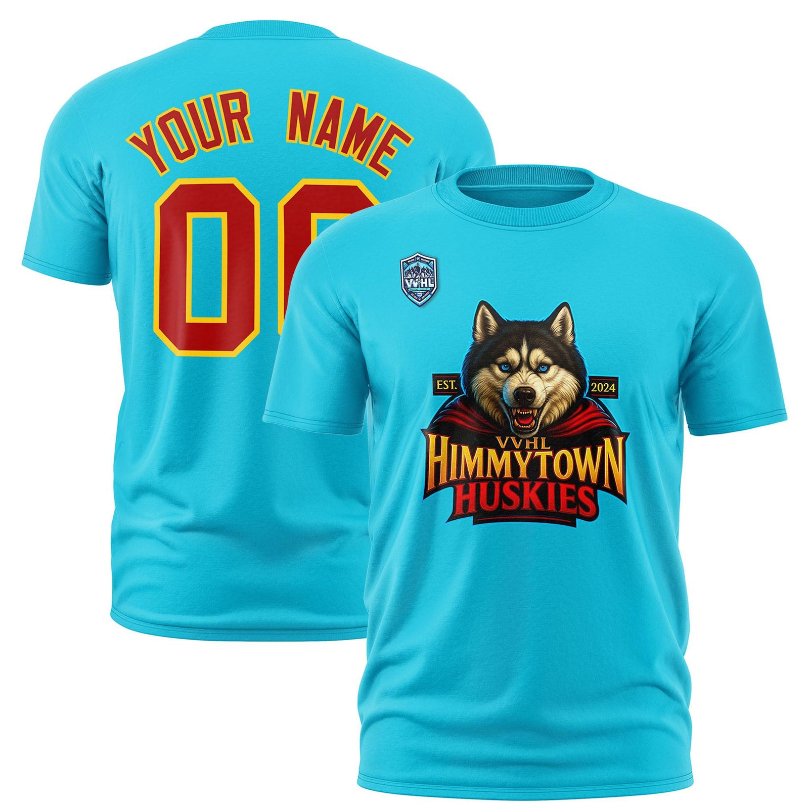 VVHL Sky Blue Red-Gold S7-Himmytown-huskies T-Shirt