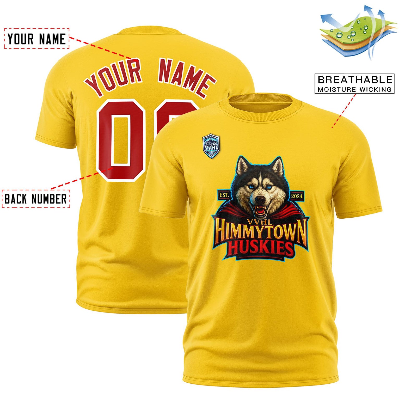 VVHL Gold Sky Blue-Red S7-Himmytown-huskies-1 T-Shirt