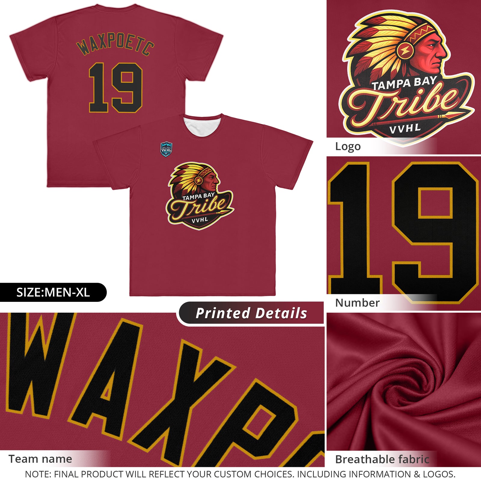 VVHL Crimson Black S7-Tampa-bay-tribe T-Shirt