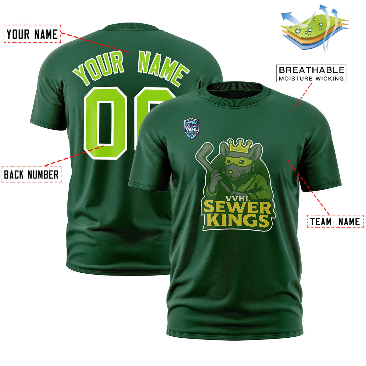 VVHL Green S7-Sewer-Kings T-Shirt