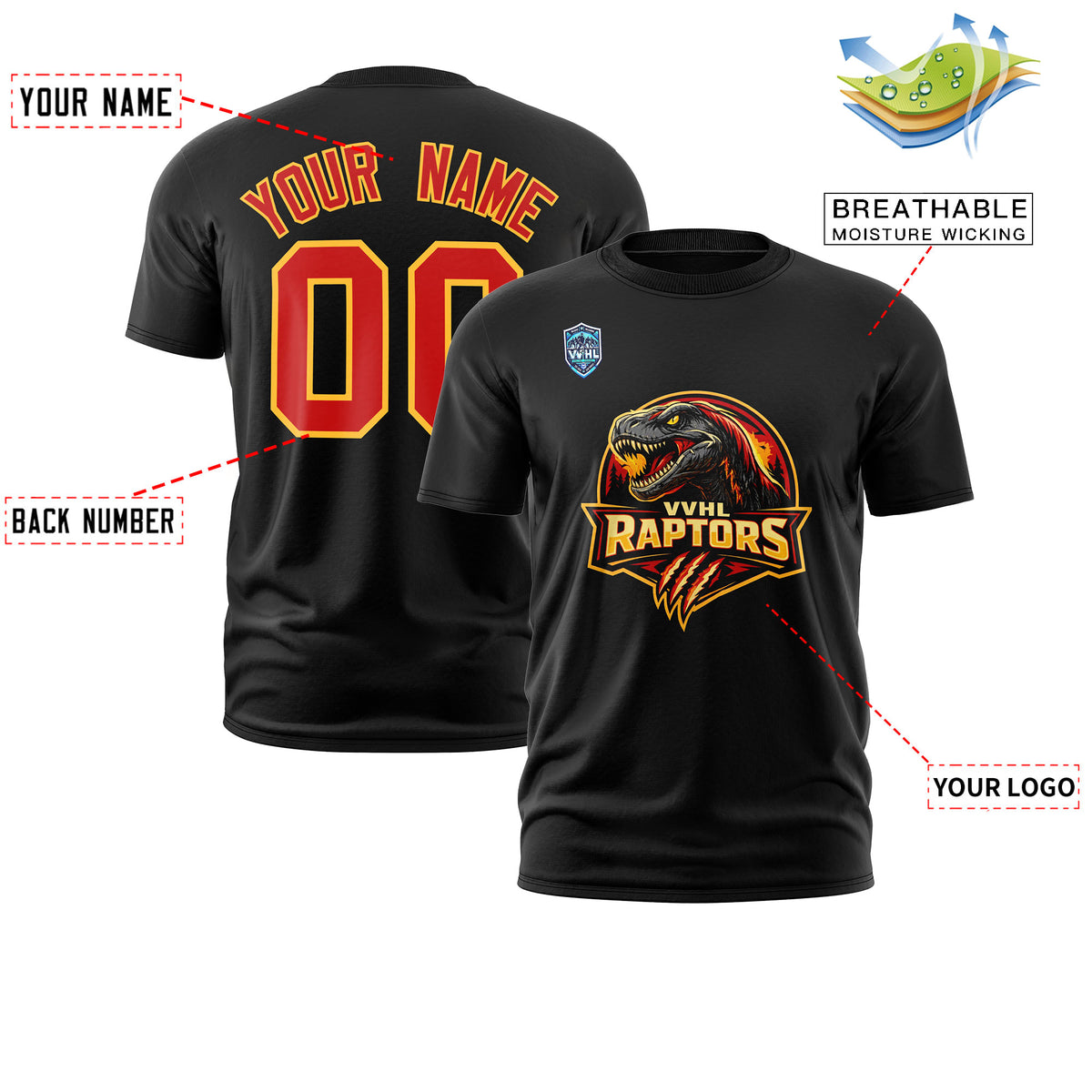 VVHL S11 Raptors Black T-Shirs