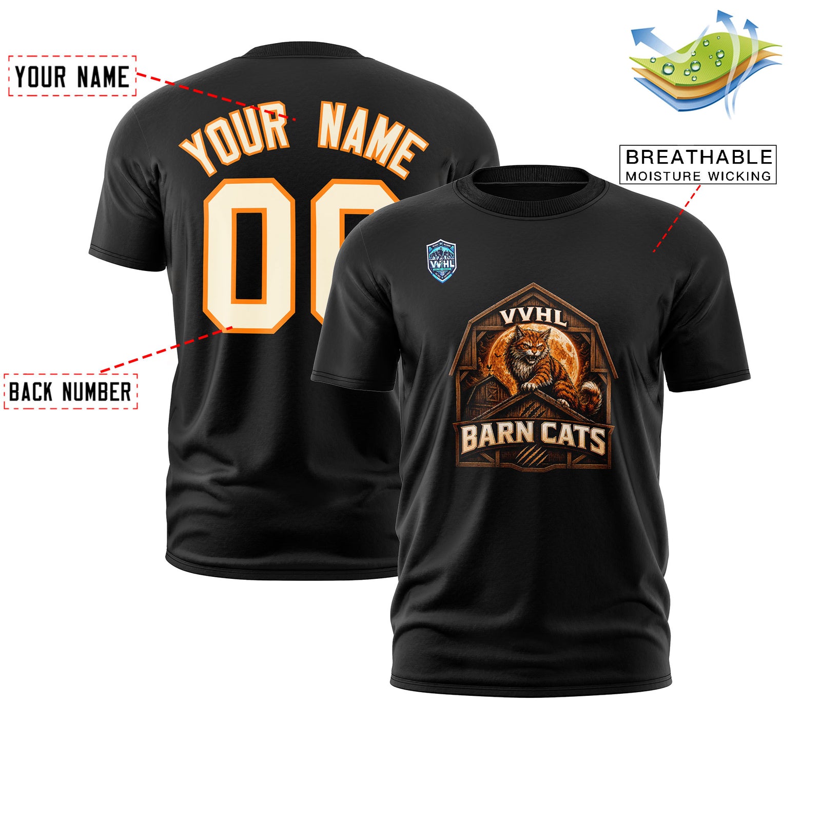 VVHL S11 Barn Cats Black T-Shirs