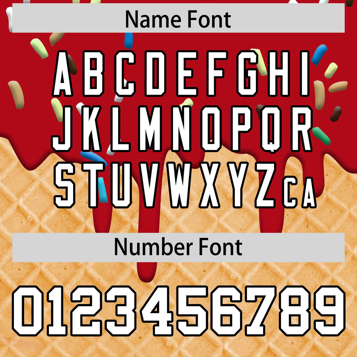 Custom Red Ice Cream Cone Graffiti Pattern Fashion Authentic T-Shirt