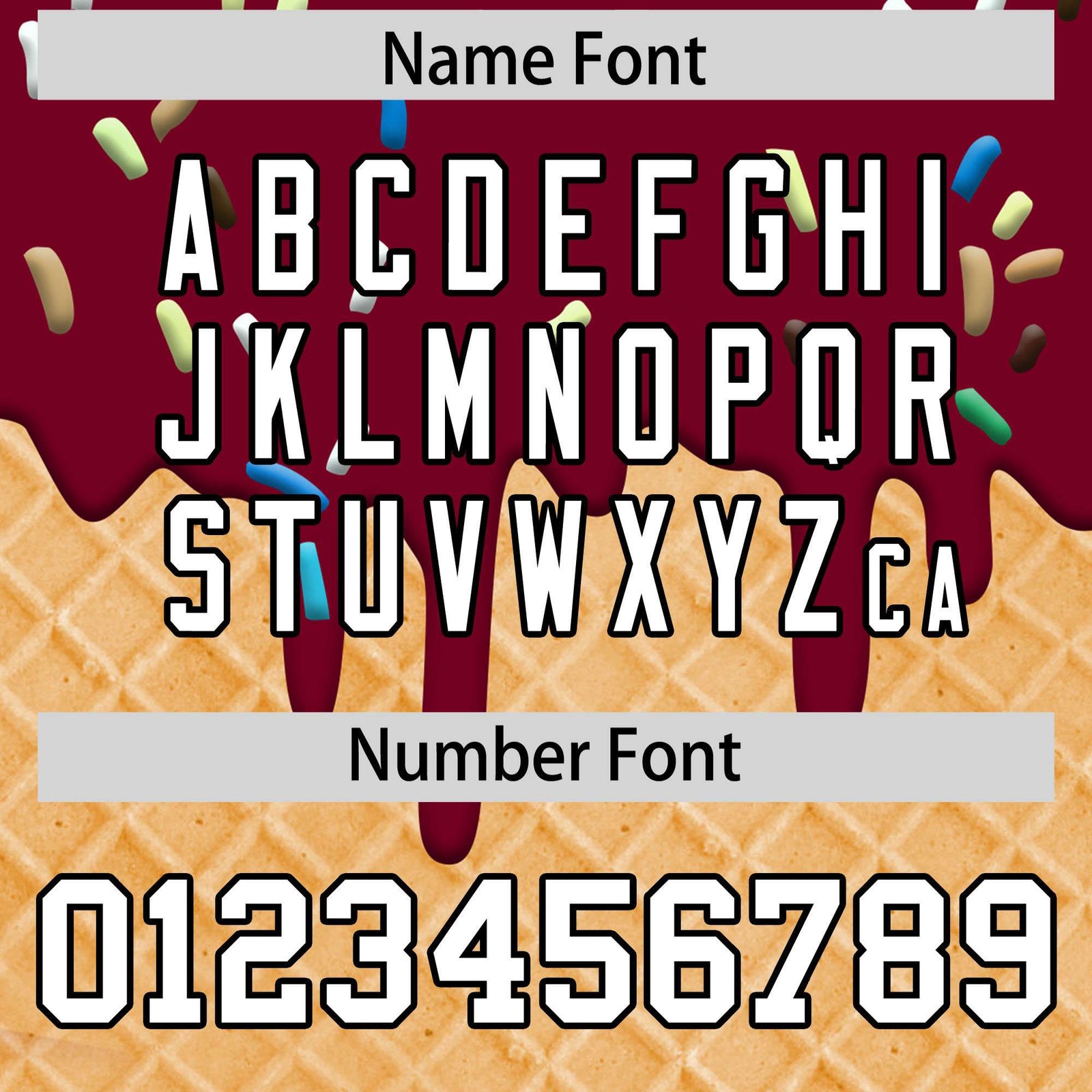 Custom Crimson Ice Cream Cone Graffiti Pattern Fashion Authentic T-Shirt