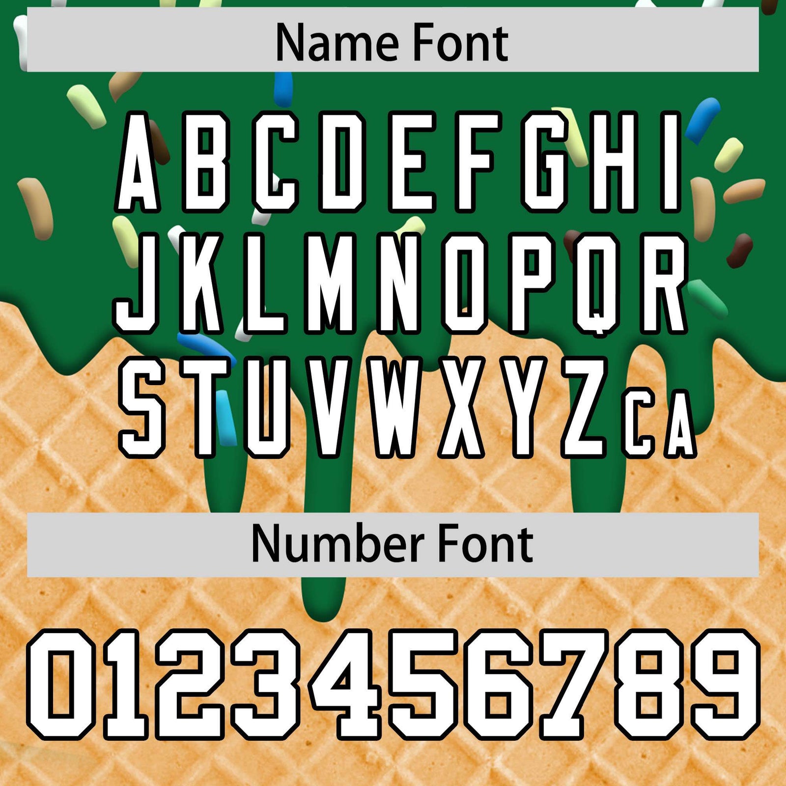 Custom Kelly Green Ice Cream Cone Graffiti Pattern Fashion Authentic T-Shirt