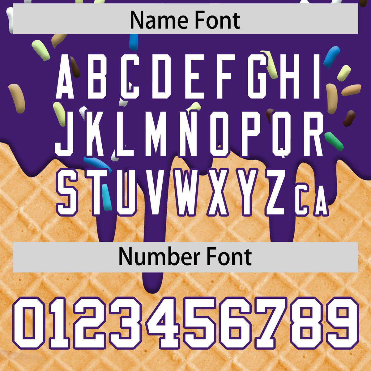 Custom Purple Ice Cream Cone Graffiti Pattern Fashion Authentic T-Shirt