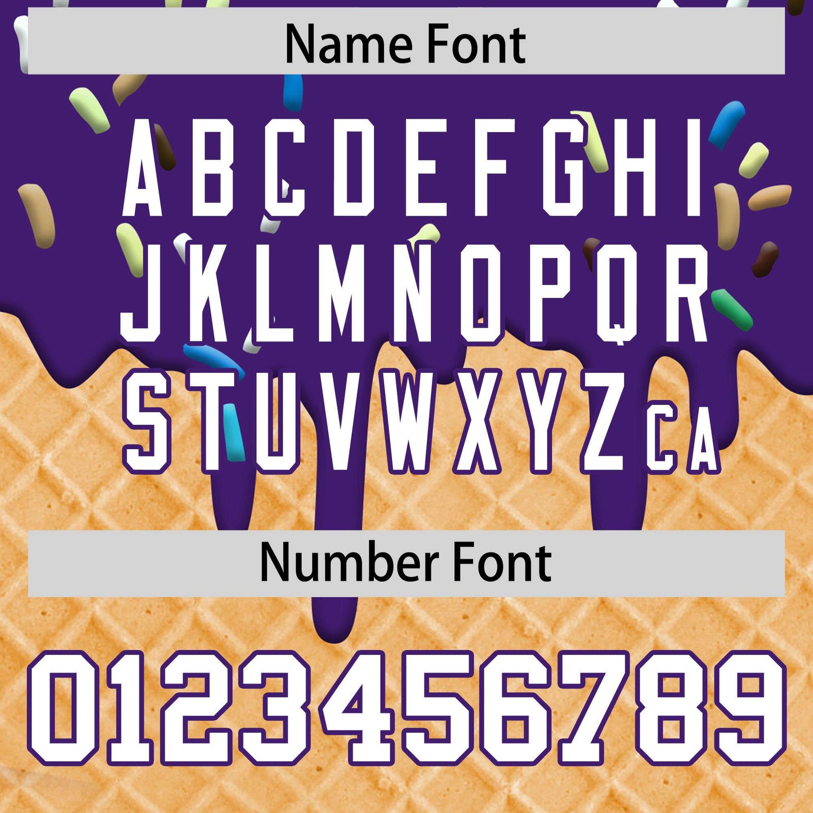 Custom Purple Ice Cream Cone Graffiti Pattern Fashion Authentic T-Shirt