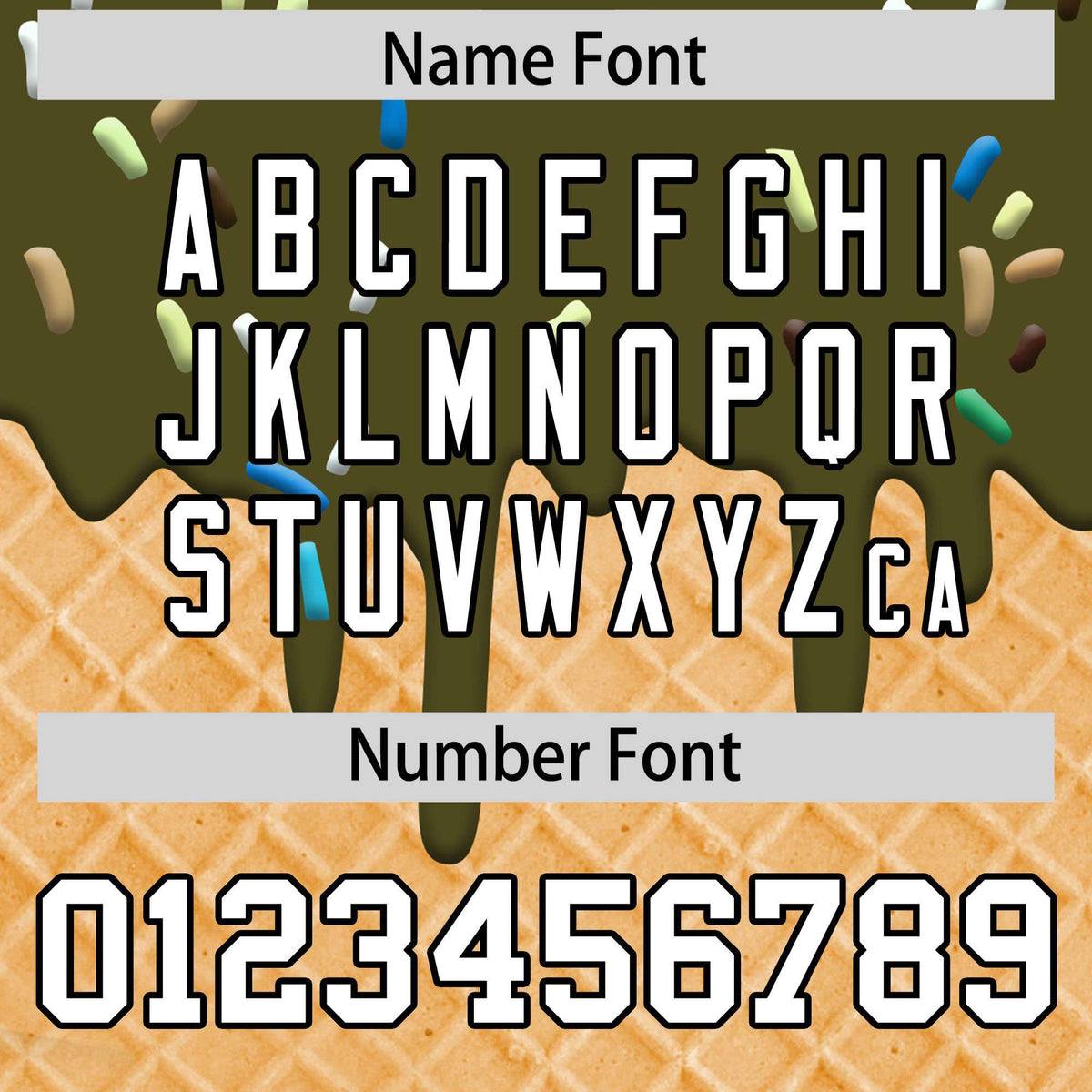 Custom Olive Ice Cream Cone Graffiti Pattern Fashion Authentic T-Shirt