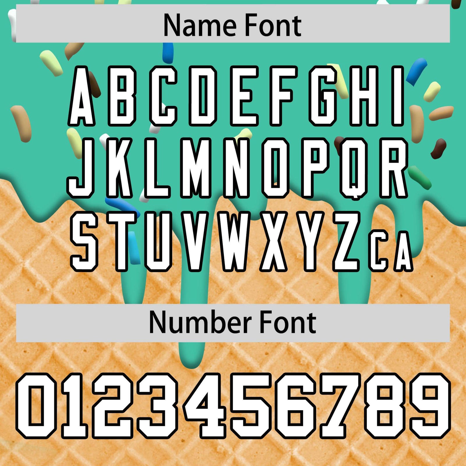 Custom Bright Green Ice Cream Cone Graffiti Pattern Fashion Authentic T-Shirt