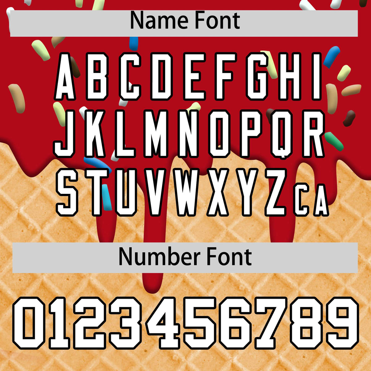 Custom Red Ice Cream Cone Graffiti Pattern Fashion Authentic T-Shirt