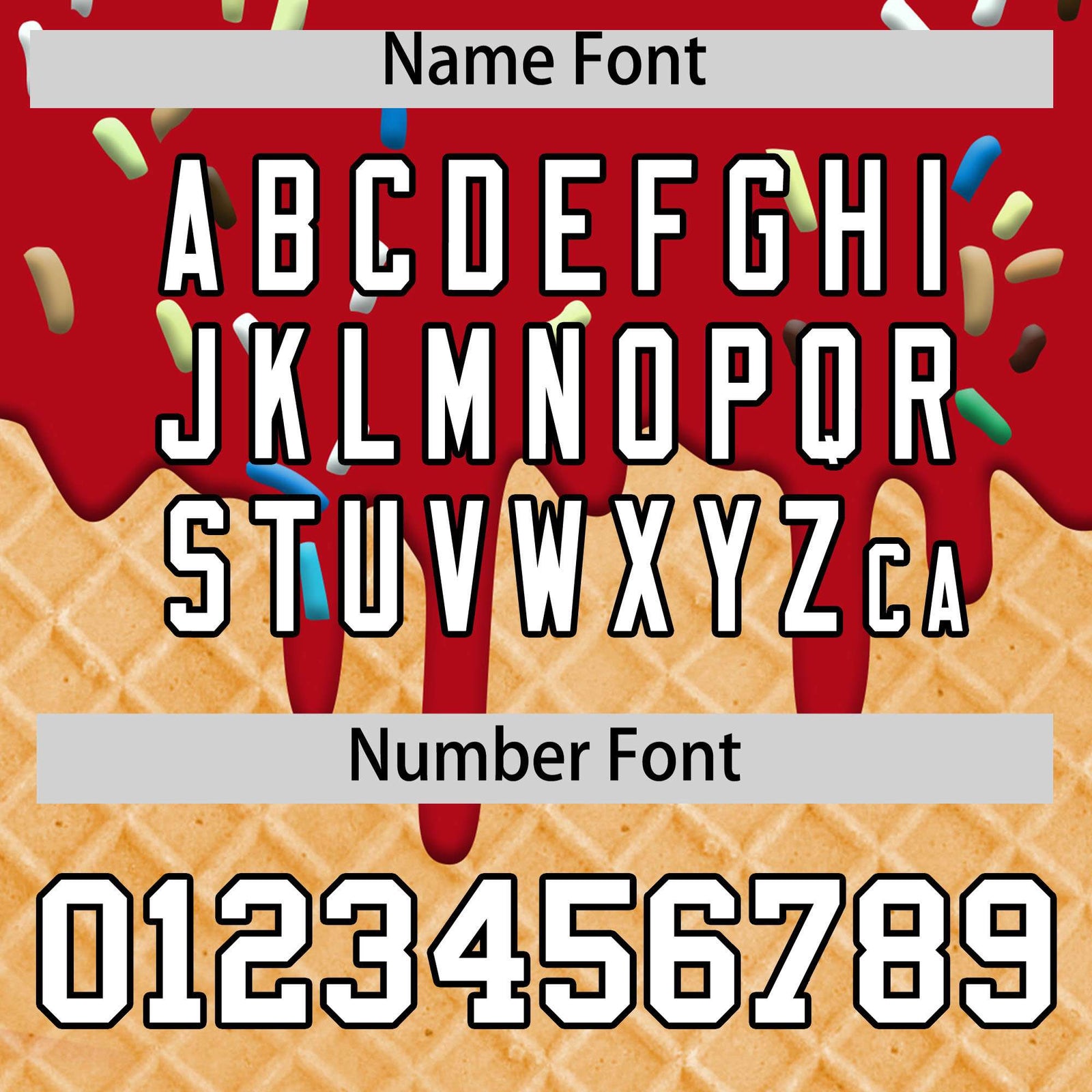 Custom Red Ice Cream Cone Graffiti Pattern Fashion Authentic T-Shirt