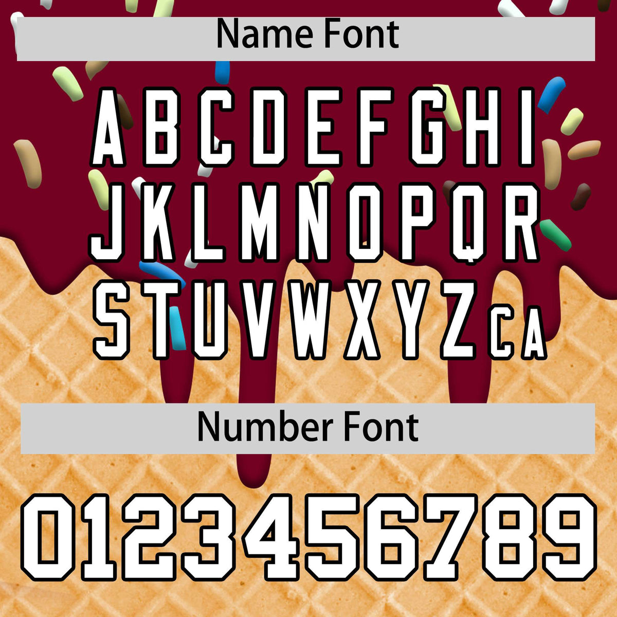 Custom Crimson Ice Cream Cone Graffiti Pattern Fashion Authentic T-Shirt