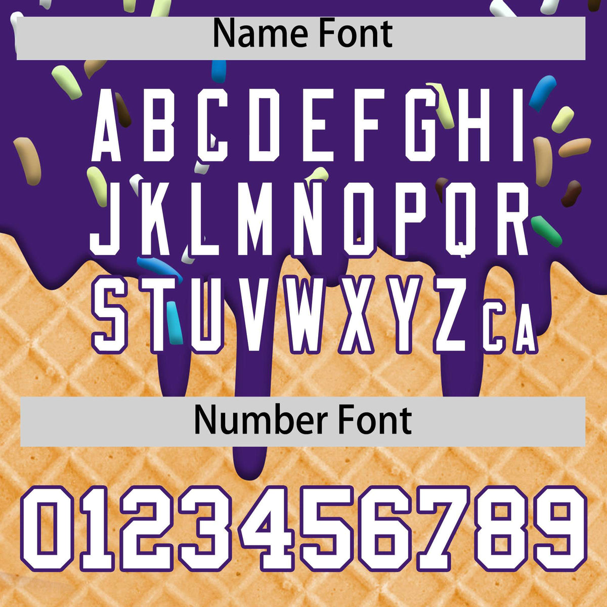 Custom Purple Ice Cream Cone Graffiti Pattern Fashion Authentic T-Shirt