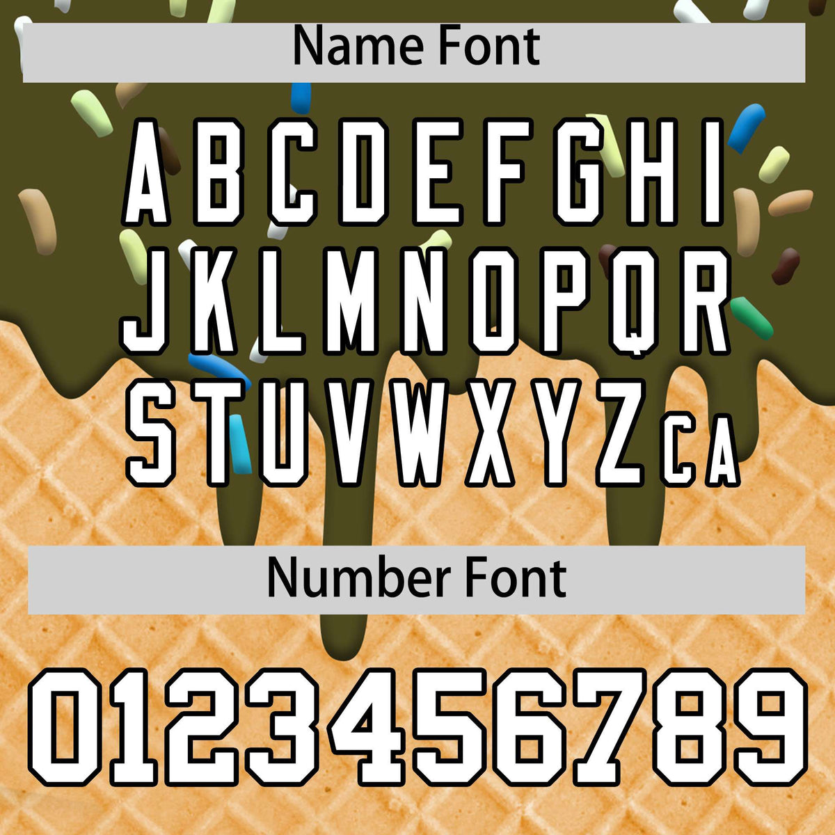 Custom Olive Ice Cream Cone Graffiti Pattern Fashion Authentic T-Shirt