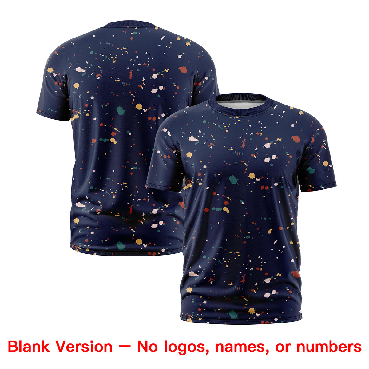 Custom Navy Crimson White Spray Painting Graffiti Pattern Personalization T-shirt| KXKSHOP