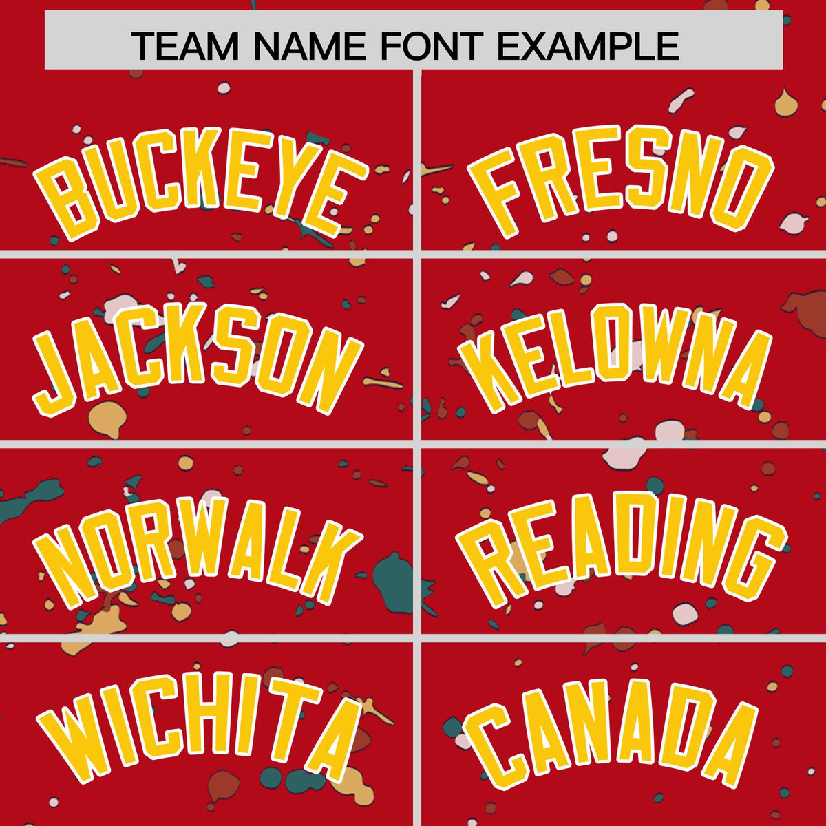 Custom Red Gold White Spray Painting Graffiti Pattern Personalization T-shirt| KXKSHOP