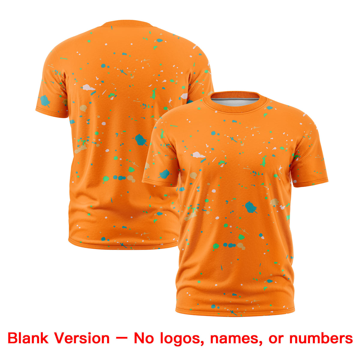 Custom Orange Neon Green White Spray Painting Graffiti Pattern Personalization T-shirt| KXKSHOP