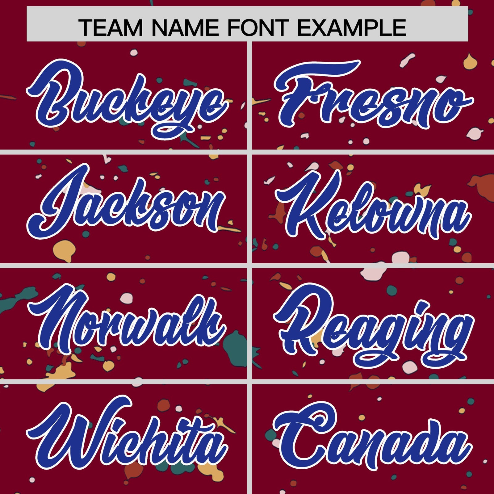Custom Crimson Royal Blue White Spray Painting Graffiti Pattern Personalization T-shirt| KXKSHOP