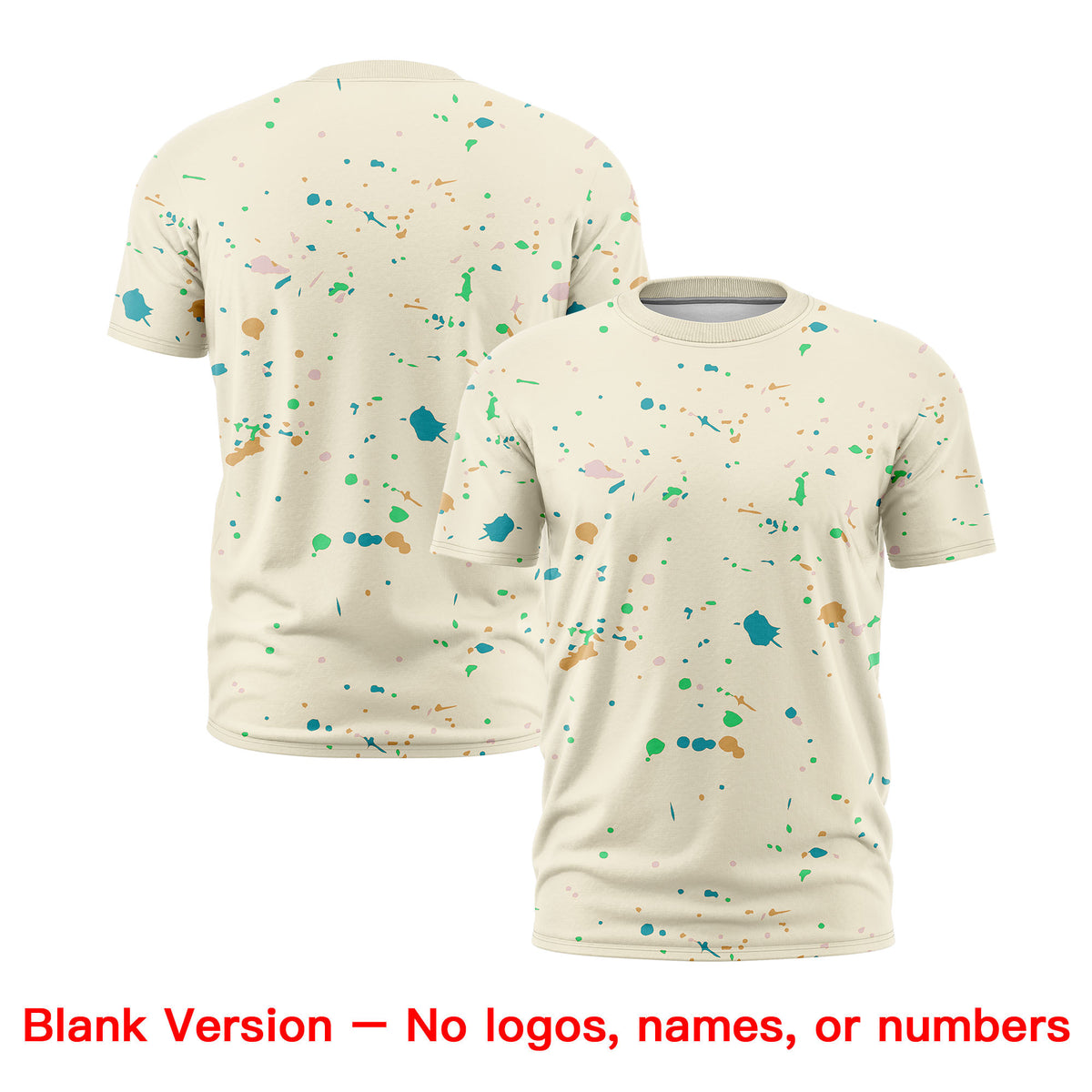 Custom Cream Light Blue Spray Painting Graffiti Pattern Personalization T-shirt| KXKSHOP